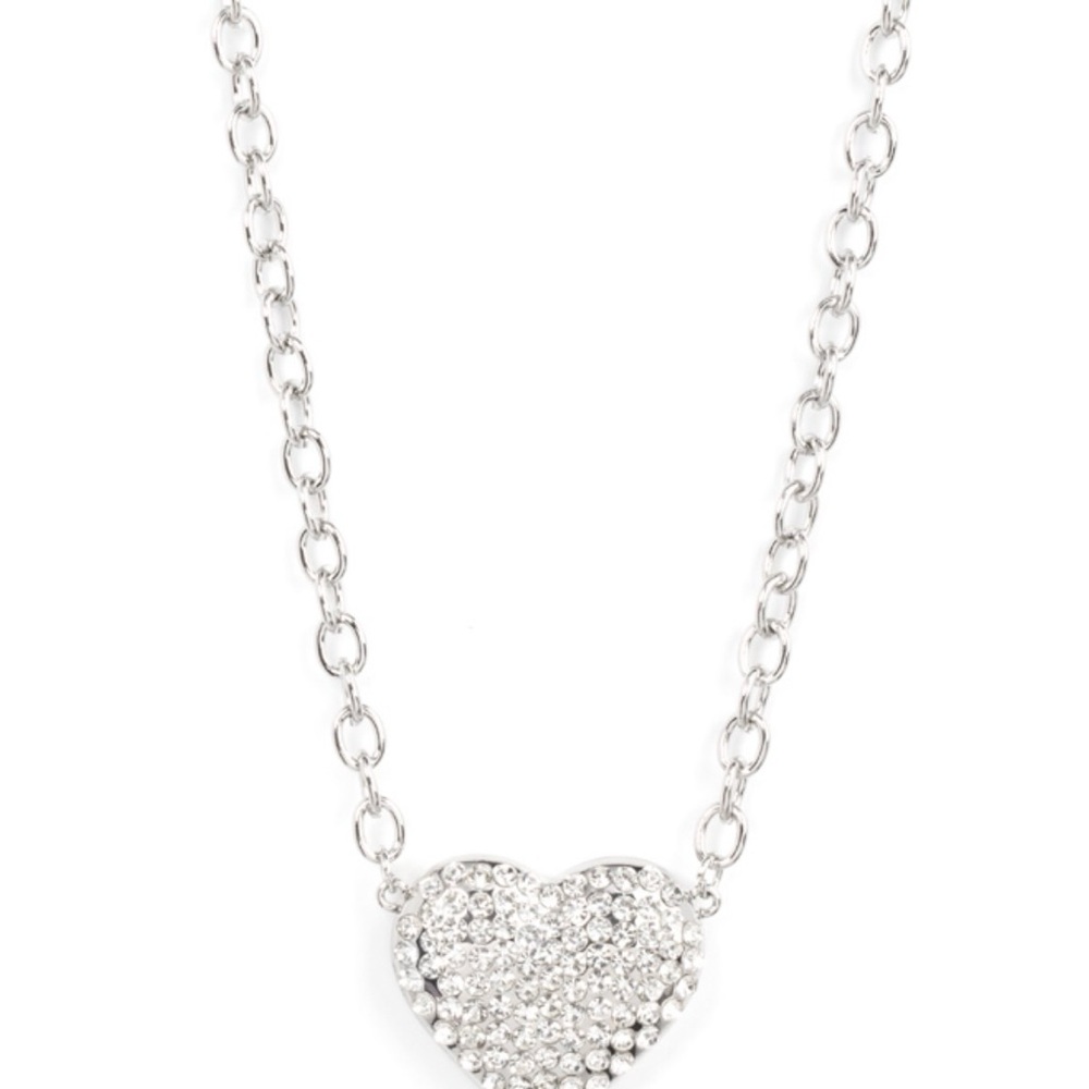 Elegant Silver Heart Pendant Necklace